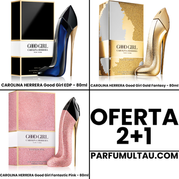 Oferta 2+1: Good Girl EDP, Gold Fantasy & Fantastic Pink